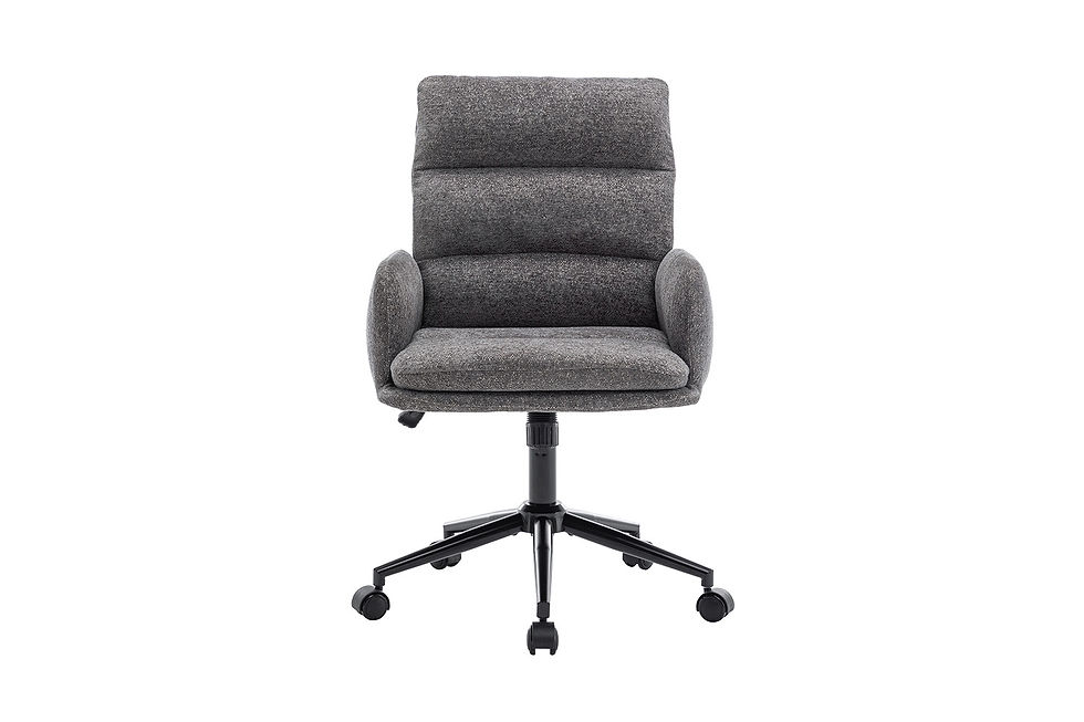 Miniature : Chaise de bureau Aimé tissu Fabb Raven 13 gris foncé