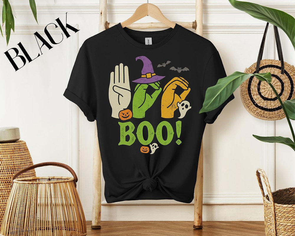 Sign Language Boo Boo ASL Halloween Shirt | Sign Language Boo Tee for Spooky Season