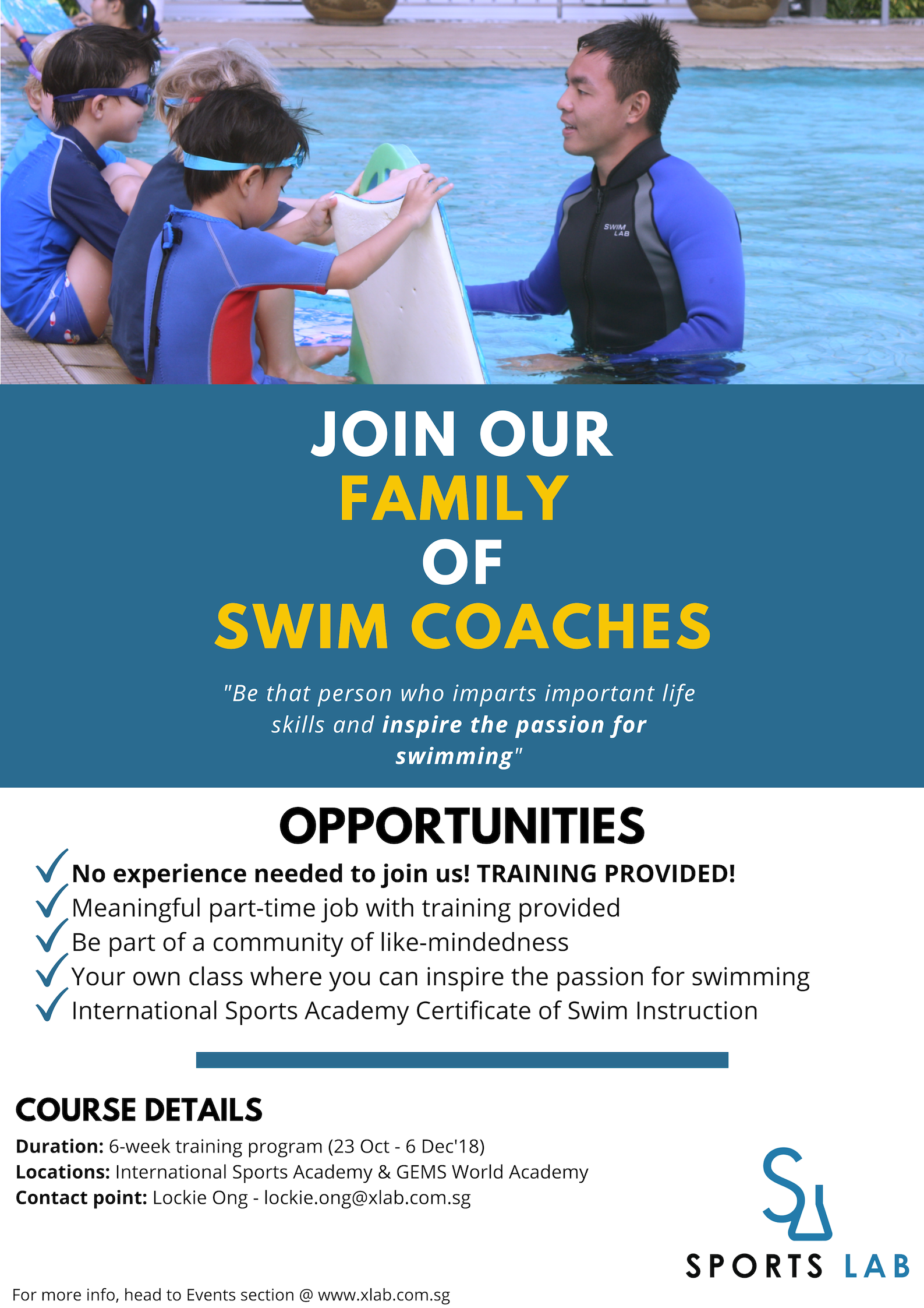 Employment Opportunities As Swimming Instructor