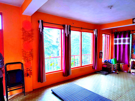 Beautiful Yoga Hall at Om yoga ashram Dharamshala