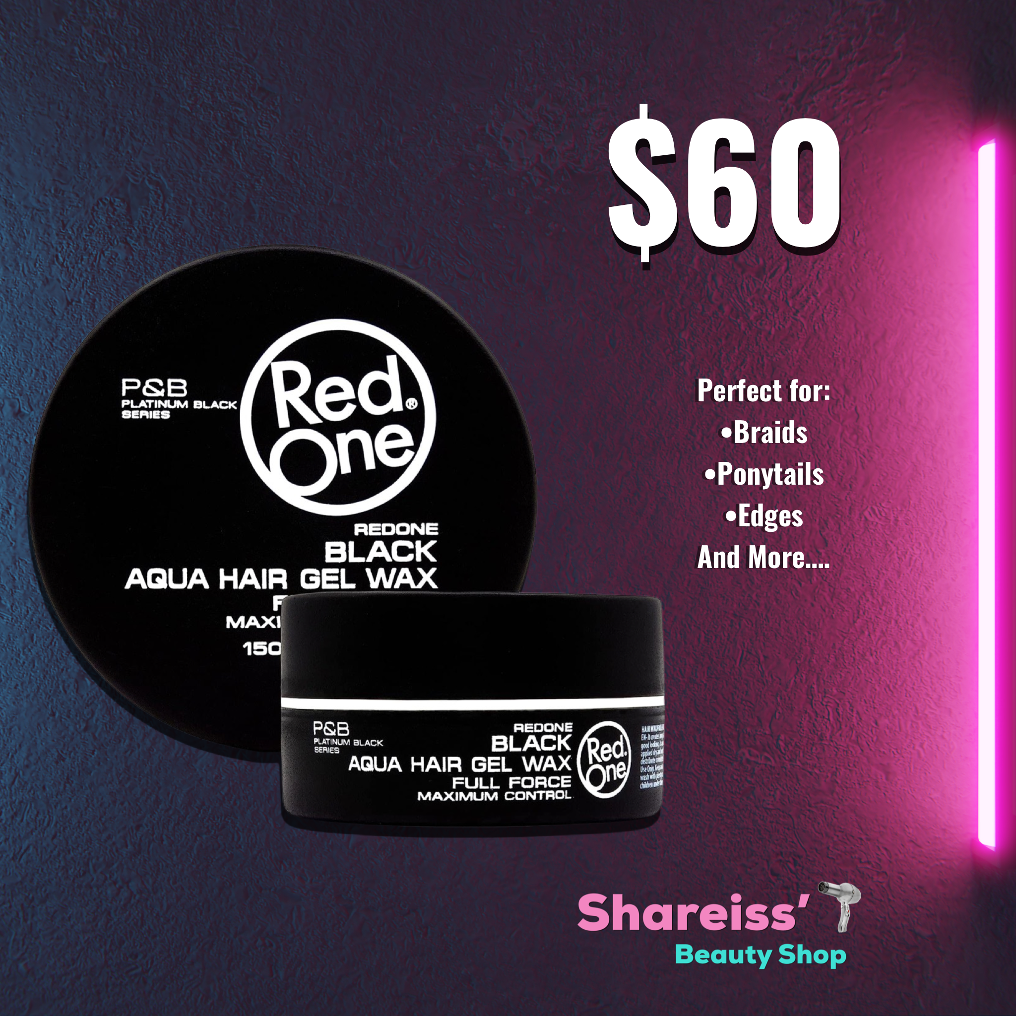Red Aqua and Gel Hair Wax 150ml