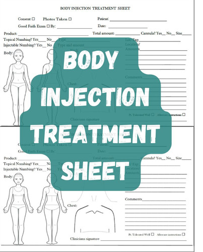 Bodily Injury Adjuster Injection Worksheet.pdf Body Injection Treatment Sheet | Nurse Marisa