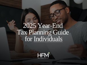 2025 Year-End Tax Planning Guide for Individuals