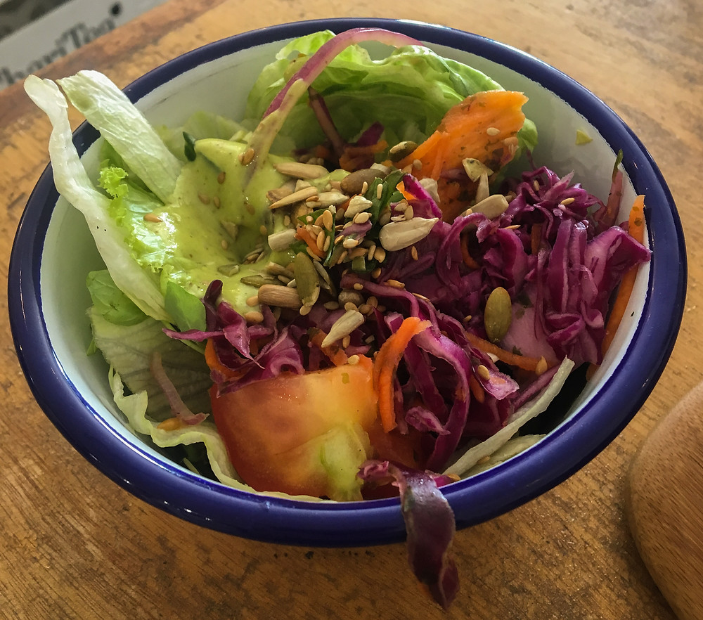 Salad | Black Cat Cafe Review | Vegan Restaurant Review | Vegan and Gluten Free Recipes | The Dopey Vegan