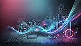 DALL·E 2025-01-19 13.13.29 - A futuristic and modern website landing page background featu