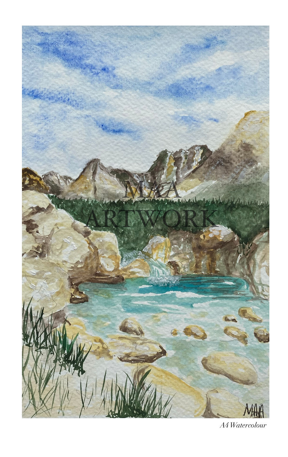 Thumbnail: Custom A4 Watercolour Scenery Painting