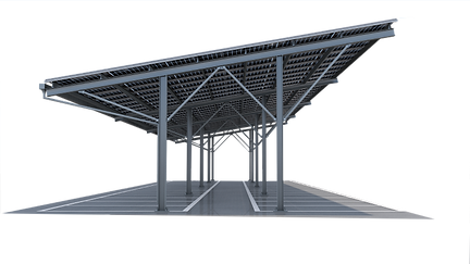 Carport-PV, IROC CP double centered columns, Carporty fotowoltaiczne IROC® CP sprawiaja, ze parkingi – niezaleznie od ich wielkosci – staja sie nie tylko bardziej funkcjonalne, ale przede wszystkim bardziej opłacalne.