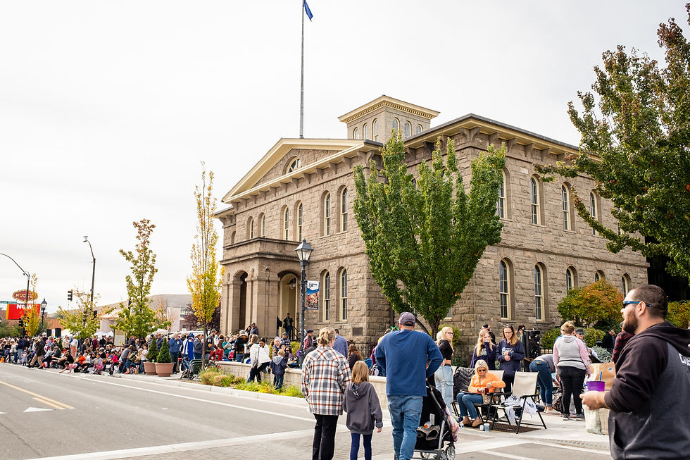 The community gathering together for the Nevada Day