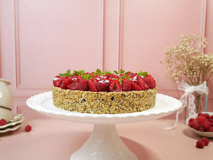Tarte sans cuisson à la framboise