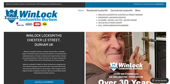 Locksmith websites built by Blue Reef Designs