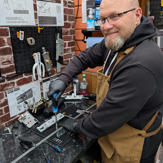 A happy locksmith student on Cornwall and Devon Locksmith Training Course