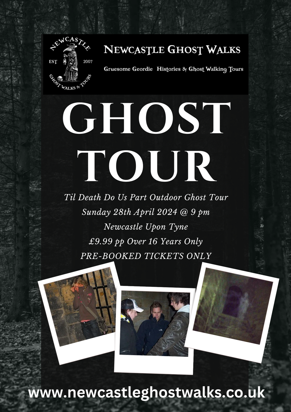 Ghost Tour - Sunday 28th April 2024 - Tickets On Sale!
