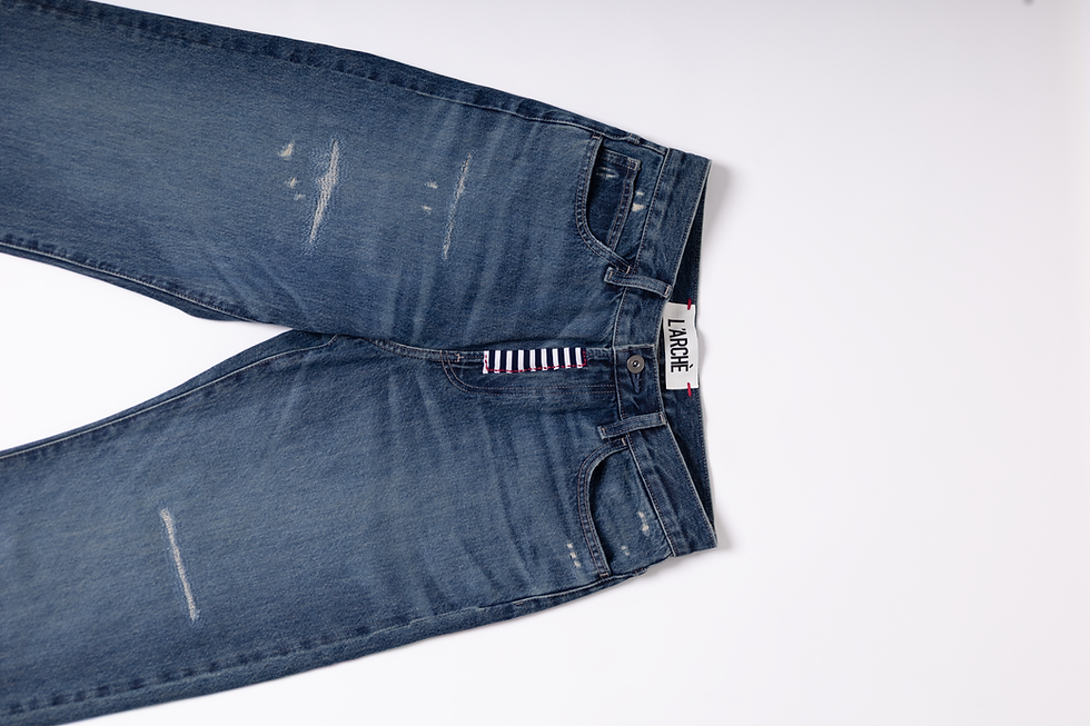 Thumbnail: Shibuya Straight Distressed Jeans