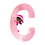 Thumbnail: Pink elf alphabet dark skin tone PNG
