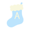 Thumbnail: Stocking alphabet - blue PNG