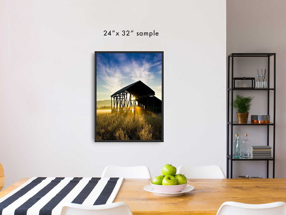 Thumbnail: Sample of the photograph in a room