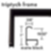 Thumbnail: Dimensions of frame corner for triptych images