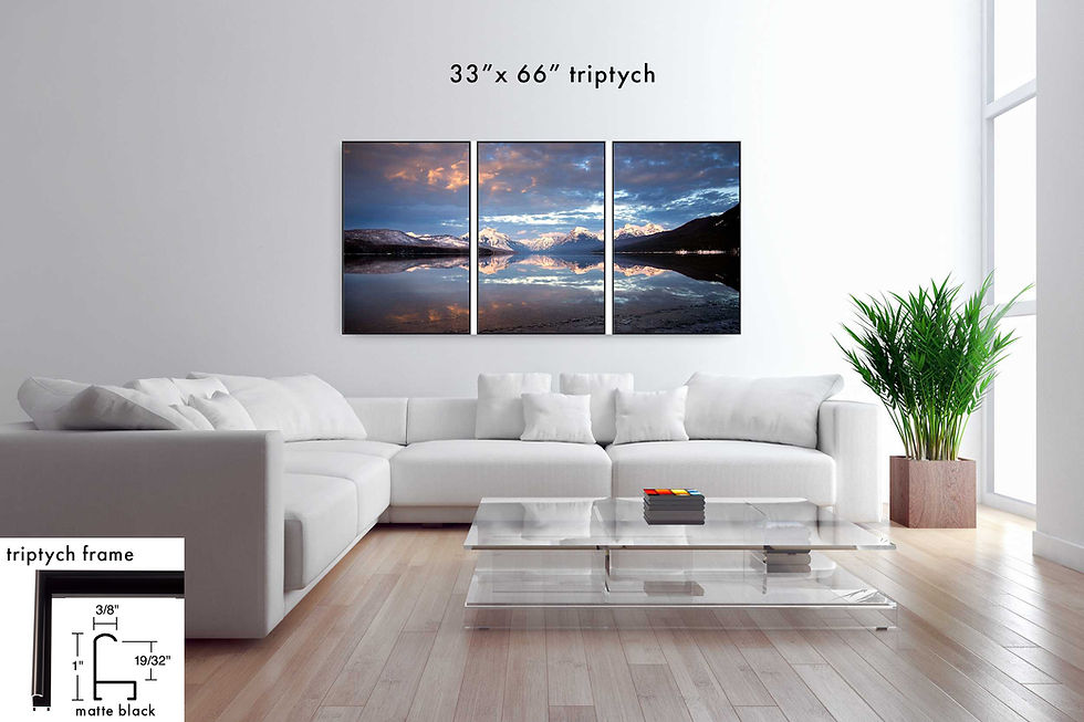 Thumbnail: Sample of the triptych in a room