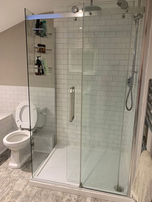 clean shower and toilet