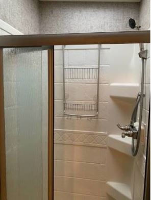 2017 Thor Outlaw shower area. 