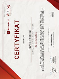 Dyplom szkolenia psychoterapeutycznego