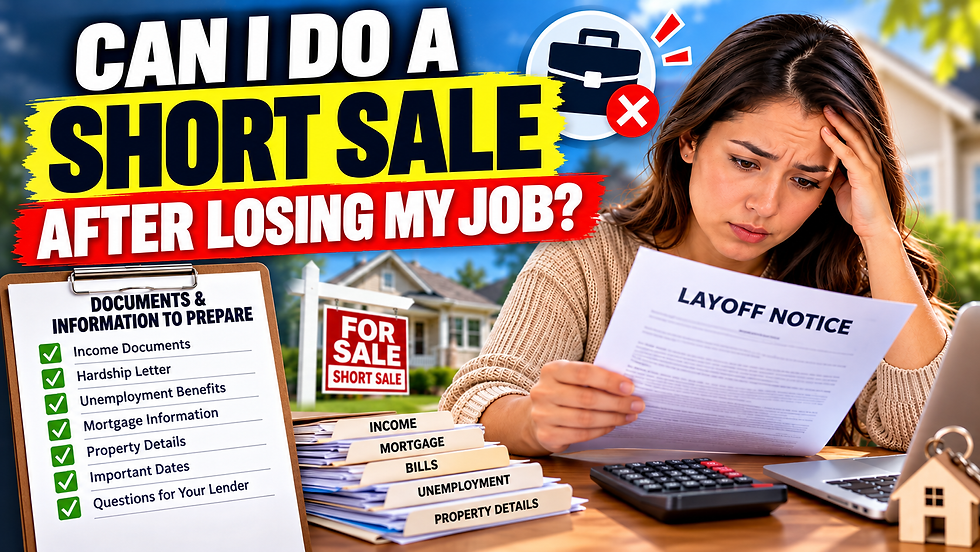 Can I Do a Short Sale After Losing My Job: Documents and Information to Prepare