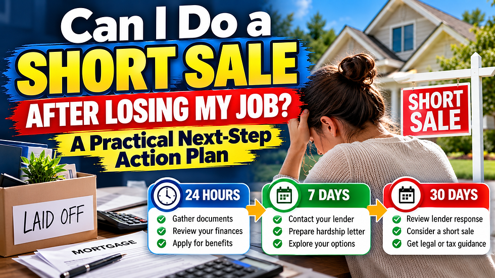 Can I Do a Short Sale After Losing My Job: A Practical Next-Step Action Plan