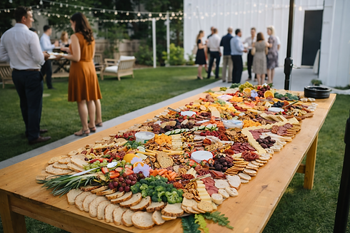 Upscale charcuterie catering display for a private event in North Dallas
