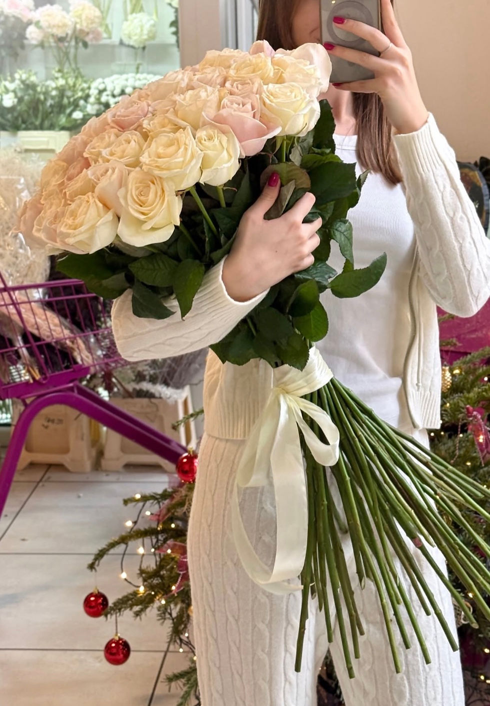 Миниатюра: White & pink roses 51
