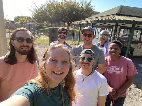team photo at mini golf