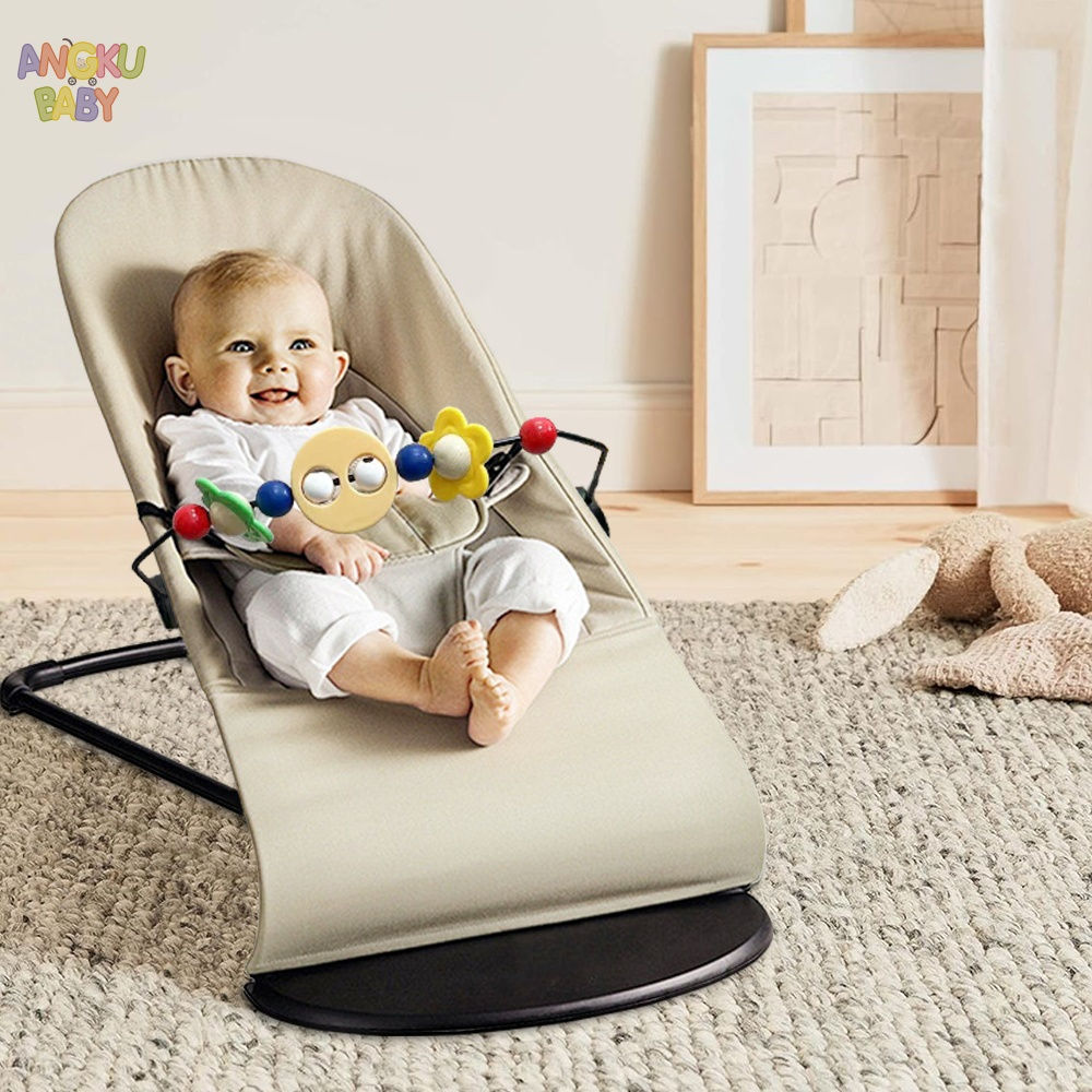 3-height Adjust Baby Rocking Chair Foldable Swing Chair for Newborn 0-12 Months