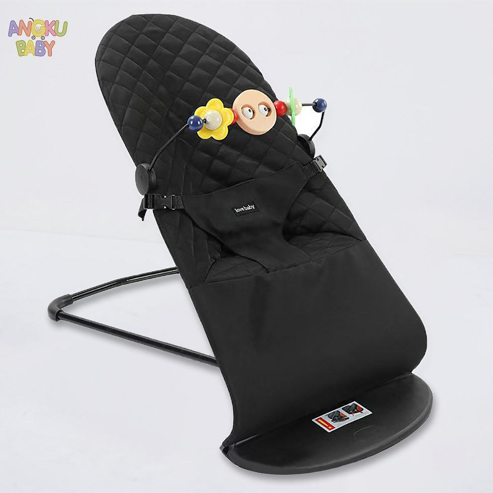 Thumbnail: 3-height Adjust Baby Rocking Chair Foldable Swing Chair for Newborn 0-12 Months 