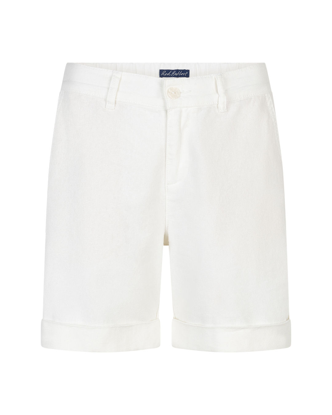 Red Button Camille Linen Shorts off White 