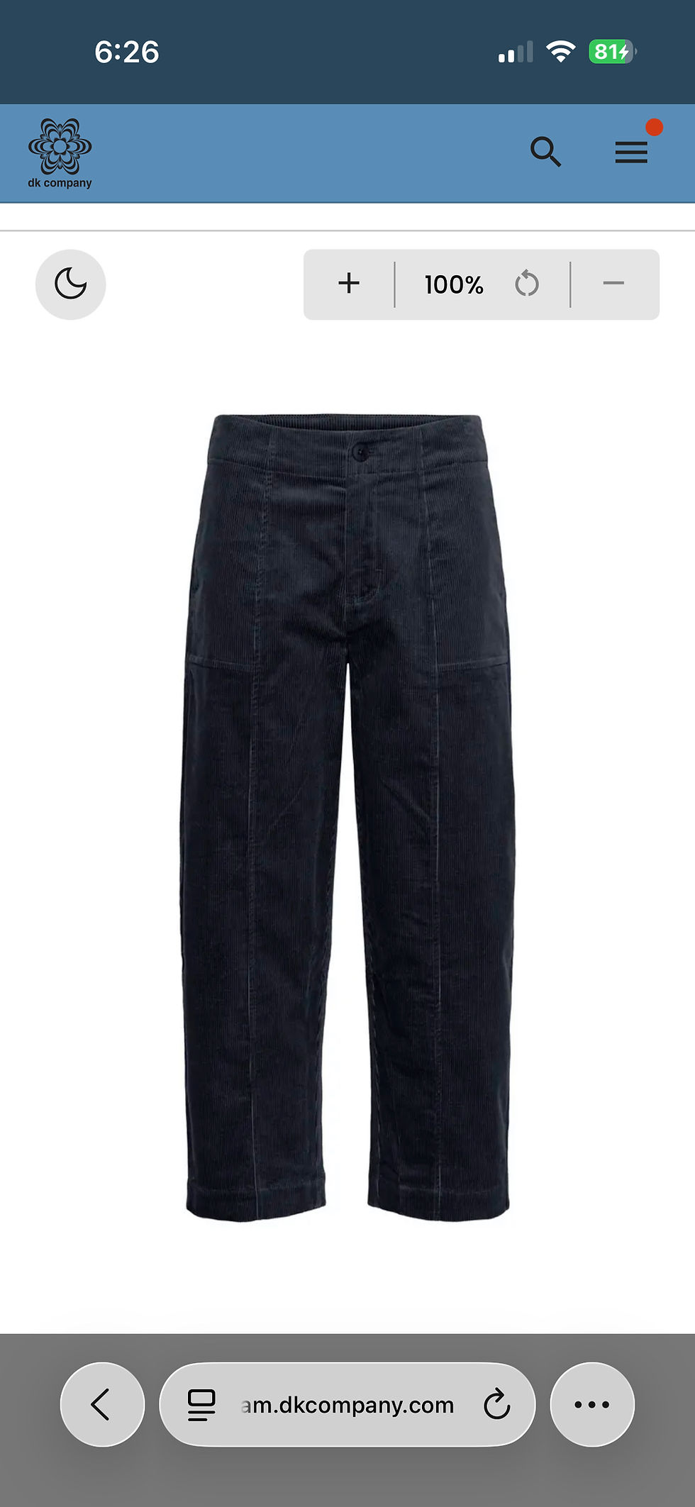 Thumbnail: Part Two Netta Pants Dark Navy 