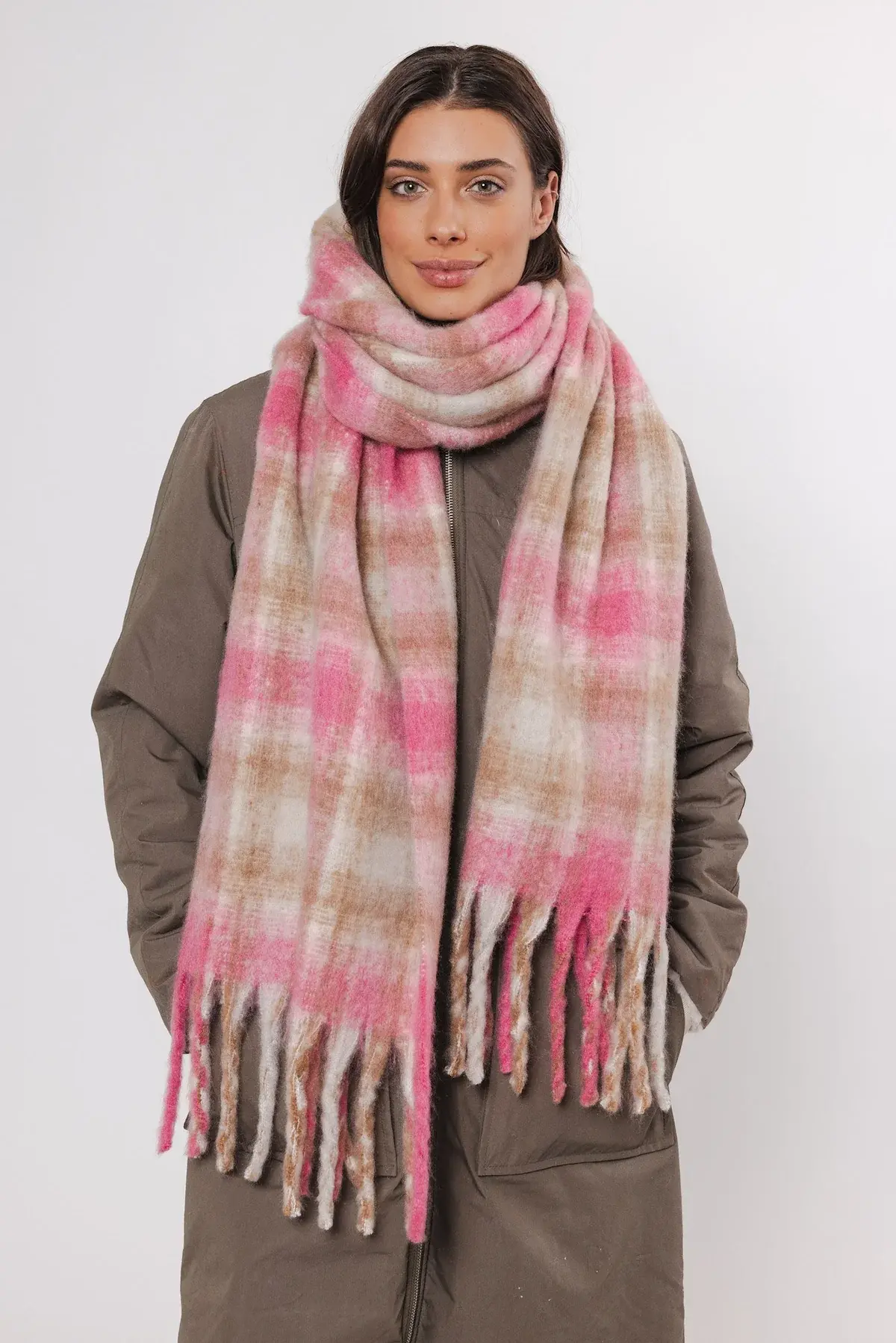 Rino & Pelle Hipke Scarf Deep Pink 