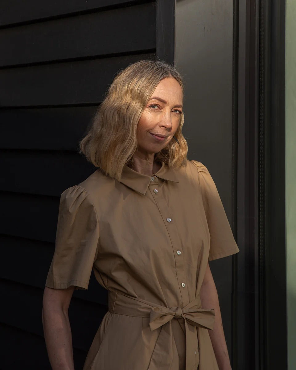 Thumbnail: Chalk Holly Dress Caramel 