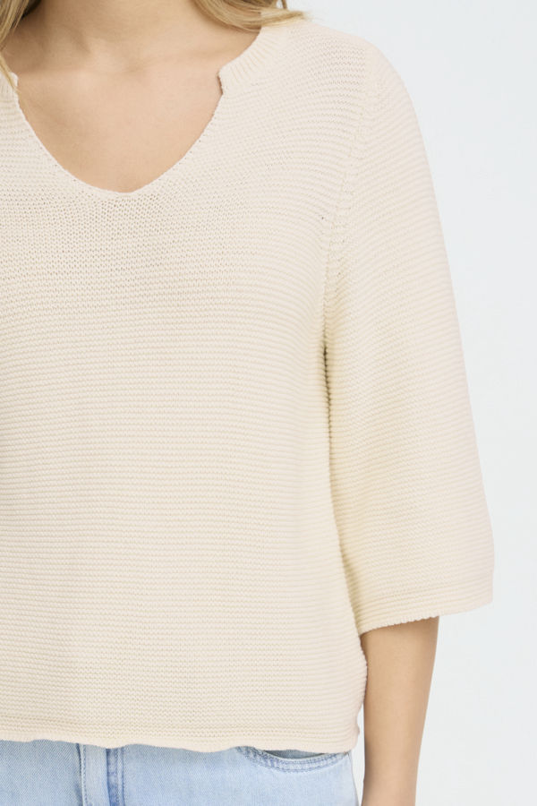 Thumbnail: Fransa Taylor  Cotton Pullover  Whisper White