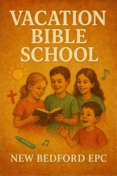 Vacation Bible School. Four children singing