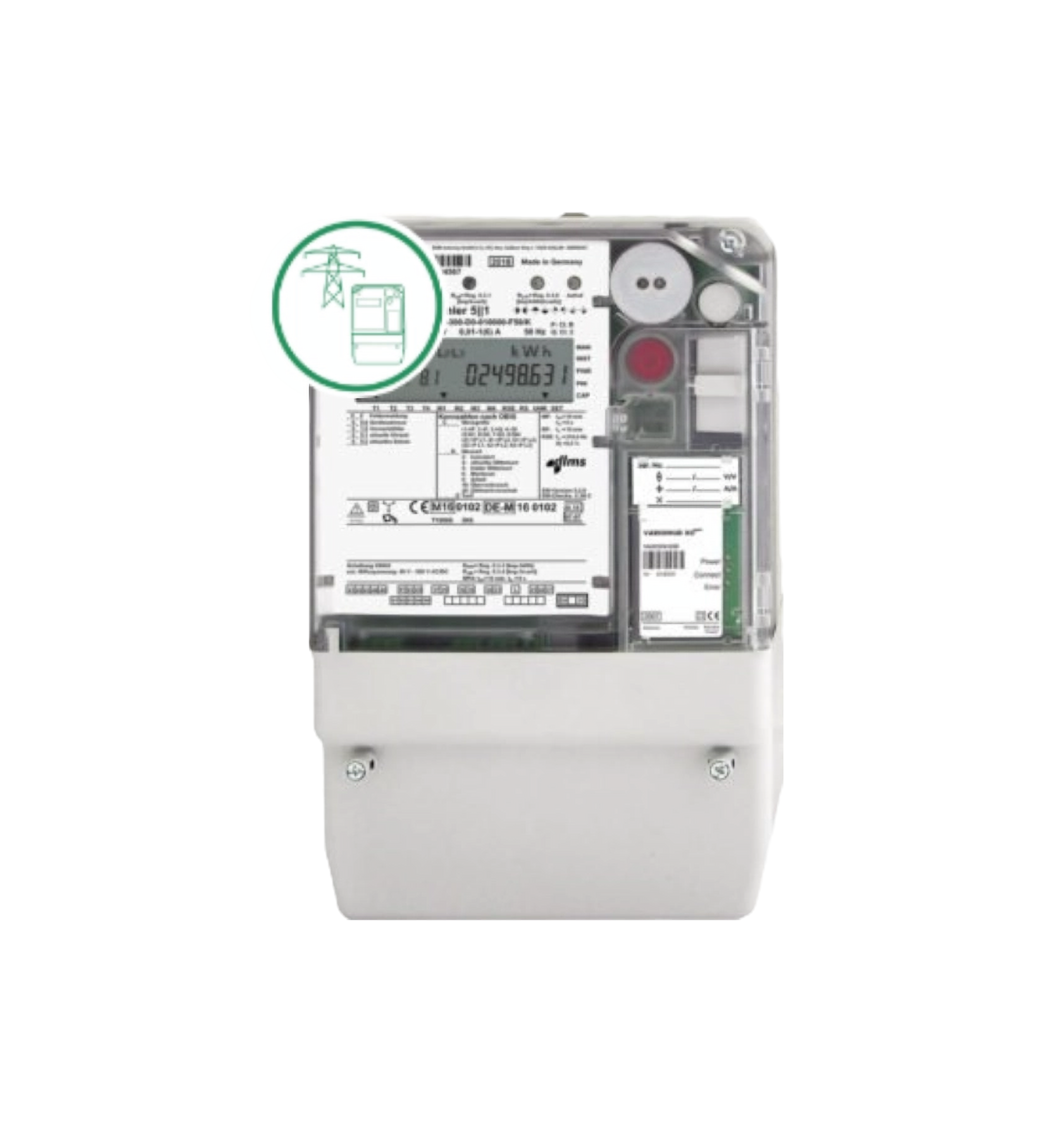 MEDIDOR TRIFASICO DIRECTO LZQJ-XC CLASE 1.0 EMH C/CERTIFICADO