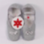 Miniaturbild: Glitzer Tanzschuhe, Ballettschuhe für Mädchen, ganze Ledersohle, Silber, Clara