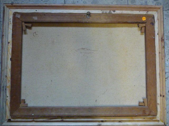 Miniatura: Oleo Mexicano Con Tema De Cocina Firmado F.m.v.