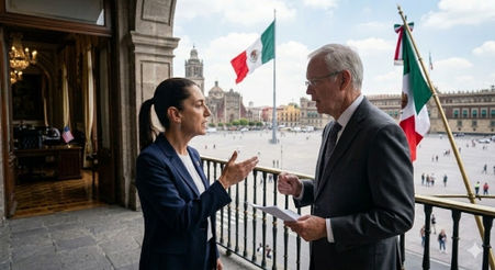 Ahora, Claudia Vs. embajador de EU