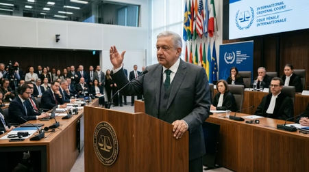 A Calderón también lo denunció AMLO en La Haya