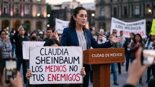 Censura, porque Sheinbaum cree que la prensa es su enemiga