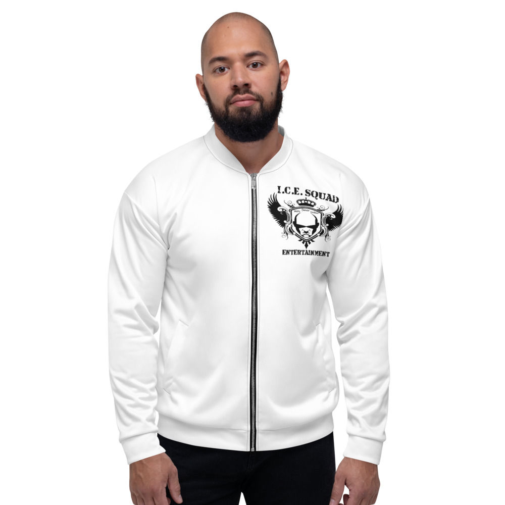 ICE SQUAD ENT Bomber Jacket (White)