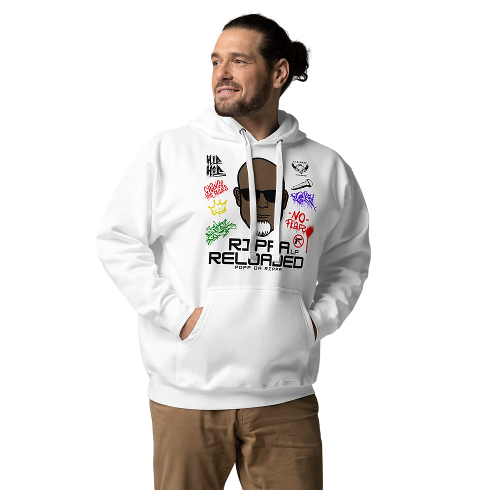 Thumbnail: Rippa Reloaded Animated White Hoodie
