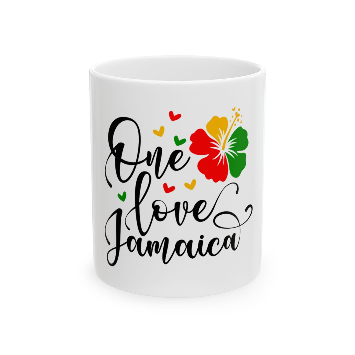 One Love White Ceramic Mug, (11oz)