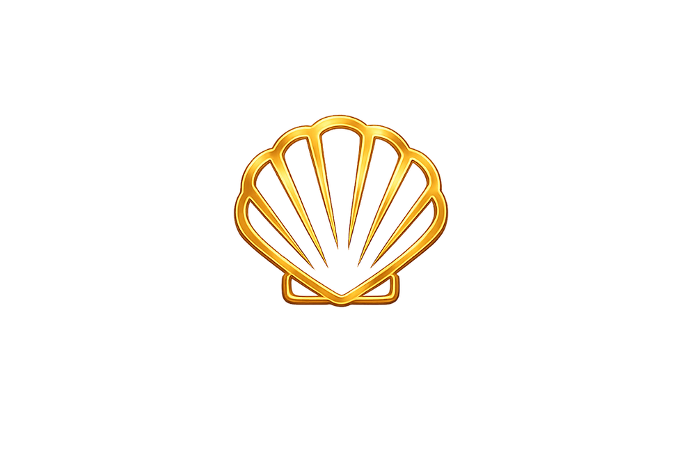 Golden seashell logo for Crystal Coast NC property services