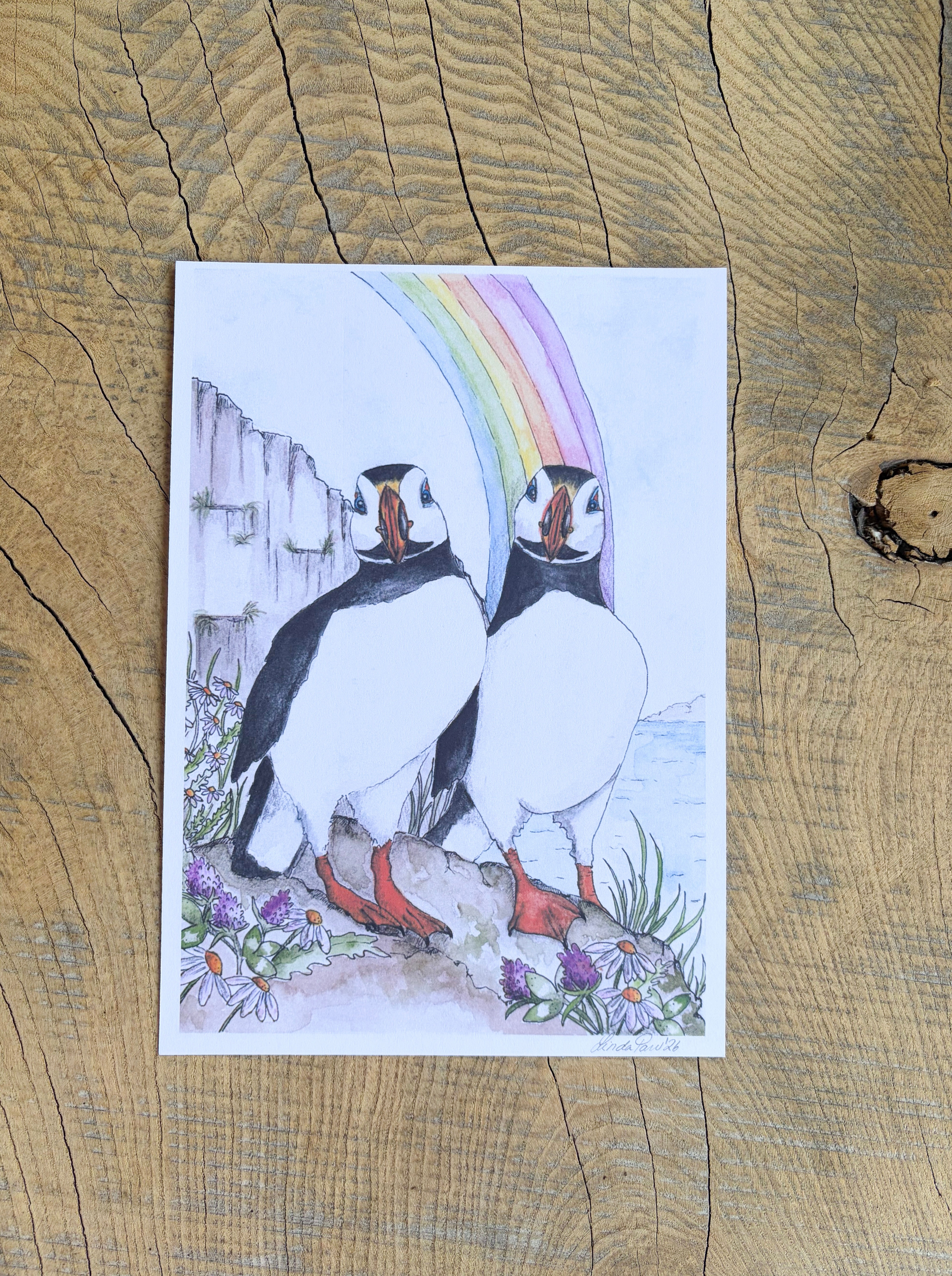 Lundefugler – håndillustrert kunstprint