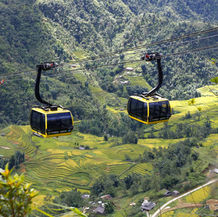 Cable Car Ride to The Peak of Fasipan Mt., The Top of Vietnam